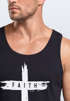 Herren Tank-Top Print Aufdruck Kreuz Cross Faith Glaube Trend-Motiv Techwear Fashion Streetstyle Muskelshirt Neverless®preview