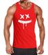 Herren Tank-Top Print Bedruckt Aufdruck Creepy Smile Verücktes Lächeln Sneaky Muskelshirt Muscle Shirt Neverless®preview