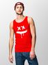 Herren Tank-Top Print Bedruckt Aufdruck Creepy Smile Verücktes Lächeln Sneaky Muskelshirt Muscle Shirt Neverless®preview