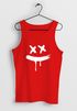 Herren Tank-Top Print Bedruckt Aufdruck Creepy Smile Verücktes Lächeln Sneaky Muskelshirt Muscle Shirt Neverless®preview