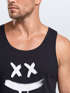 Herren Tank-Top Print Bedruckt Aufdruck Creepy Smile Verücktes Lächeln Sneaky Muskelshirt Muscle Shirt Neverless®preview