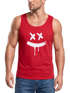 Herren Tank-Top Print Bedruckt Aufdruck Creepy Smile Verücktes Lächeln Sneaky Muskelshirt Muscle Shirt Neverless®preview