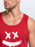 Herren Tank-Top Print Bedruckt Aufdruck Creepy Smile Verücktes Lächeln Sneaky Muskelshirt Muscle Shirt Neverless®preview