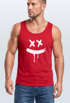 Herren Tank-Top Print Bedruckt Aufdruck Creepy Smile Verücktes Lächeln Sneaky Muskelshirt Muscle Shirt Neverless®preview