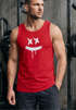 Herren Tank-Top Print Bedruckt Aufdruck Creepy Smile Verücktes Lächeln Sneaky Muskelshirt Muscle Shirt Neverless®preview