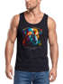 Herren Tank-Top Print California Bulldog Musik Kunst Motiv DJ Muskelshirt Neverless®preview
