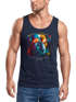 Herren Tank-Top Print California Bulldog Musik Kunst Motiv DJ Muskelshirt Neverless®preview