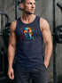 Herren Tank-Top Print California Bulldog Musik Kunst Motiv DJ Muskelshirt Neverless®preview