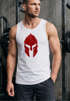 Herren Tank-Top Print Sparta-Helm Aufdruck Gladiator Krieger Warrior Spartaner Gym Fitness Muskelshirt Neverless®preview