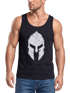 Herren Tank-Top Print Sparta-Helm Aufdruck Gladiator Krieger Warrior Spartaner Gym Fitness Muskelshirt Neverless®preview