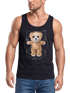 Herren Tank-Top Print Teddy Bär DaVinci Meme Parodie Muskelshirt Neverless®preview