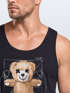 Herren Tank-Top Print Teddy Bär DaVinci Meme Parodie Muskelshirt Neverless®preview
