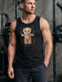 Herren Tank-Top Print Teddy Bär DaVinci Meme Parodie Muskelshirt Neverless®preview
