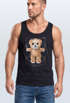 Herren Tank-Top Print Teddy Bär DaVinci Meme Parodie Muskelshirt Neverless®preview