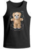 Herren Tank-Top Print Teddy Bär DaVinci Meme Parodie Muskelshirt Neverless®preview