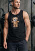 Herren Tank-Top Print Teddy Bär DaVinci Meme Parodie Muskelshirt Neverless®preview