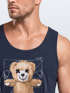 Herren Tank-Top Print Teddy Bär DaVinci Meme Parodie Muskelshirt Neverless®preview