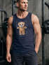 Herren Tank-Top Print Teddy Bär DaVinci Meme Parodie Muskelshirt Neverless®preview