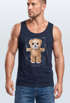 Herren Tank-Top Print Teddy Bär DaVinci Meme Parodie Muskelshirt Neverless®preview