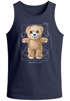Herren Tank-Top Print Teddy Bär DaVinci Meme Parodie Muskelshirt Neverless®preview