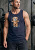 Herren Tank-Top Print Teddy Bär DaVinci Meme Parodie Muskelshirt Neverless®preview