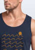Herren Tank-Top Print Wellen Meer Sonne Sommer Design Printshirt mit Aufdruck Fashion Muskelshirt Neverless®preview