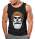 Herren Tank-Top Printshirt Moin Skull Windrose Kompass Totenkopf Frontprint Muskelshirt Neverless®preview