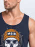 Herren Tank-Top Printshirt Moin Skull Windrose Kompass Totenkopf Frontprint Muskelshirt Neverless®preview