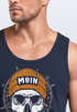 Herren Tank-Top Printshirt Moin Skull Windrose Kompass Totenkopf Frontprint Muskelshirt Neverless®preview