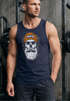 Herren Tank-Top Printshirt Moin Skull Windrose Kompass Totenkopf Frontprint Muskelshirt Neverless®preview