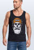 Herren Tank-Top Printshirt Moin Skull Windrose Kompass Totenkopf Frontprint Muskelshirt Neverless®preview