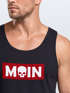 Herren Tank-Top Schriftzug Moin Skull Totenkopf Aufdruck Print Parodie Muskelshirt Neverless®preview