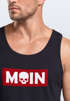 Herren Tank-Top Schriftzug Moin Skull Totenkopf Aufdruck Print Parodie Muskelshirt Neverless®preview