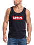 Herren Tank-Top Schriftzug Moin Skull Totenkopf Aufdruck Print Parodie Muskelshirt Neverless®preview