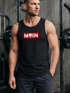 Herren Tank-Top Schriftzug Moin Skull Totenkopf Aufdruck Print Parodie Muskelshirt Neverless®preview