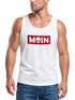Herren Tank-Top Schriftzug Moin Skull Totenkopf Aufdruck Print Parodie Muskelshirt Neverless®preview