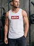 Herren Tank-Top Schriftzug Moin Skull Totenkopf Aufdruck Print Parodie Muskelshirt Neverless®preview
