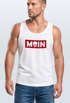 Herren Tank-Top Schriftzug Moin Skull Totenkopf Aufdruck Print Parodie Muskelshirt Neverless®preview
