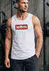 Herren Tank-Top Schriftzug Moin Skull Totenkopf Aufdruck Print Parodie Muskelshirt Neverless®preview