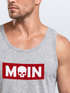 Herren Tank-Top Schriftzug Moin Skull Totenkopf Aufdruck Print Parodie Muskelshirt Neverless®preview