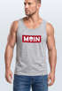 Herren Tank-Top Schriftzug Moin Skull Totenkopf Aufdruck Print Parodie Muskelshirt Neverless®preview