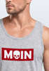 Herren Tank-Top Schriftzug Moin Skull Totenkopf Aufdruck Print Parodie Muskelshirt Neverless®preview