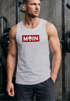 Herren Tank-Top Schriftzug Moin Skull Totenkopf Aufdruck Print Parodie Muskelshirt Neverless®preview