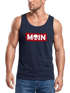 Herren Tank-Top Schriftzug Moin Skull Totenkopf Aufdruck Print Parodie Muskelshirt Neverless®preview