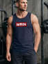 Herren Tank-Top Schriftzug Moin Skull Totenkopf Aufdruck Print Parodie Muskelshirt Neverless®preview