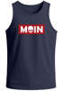 Herren Tank-Top Schriftzug Moin Skull Totenkopf Aufdruck Print Parodie Muskelshirt Neverless®preview
