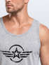 Herren Tank-Top Shirt Airforce Symbol Stern Army Military Aufdruck Emblem Muskelshirt Muscle Shirt Neverless®preview