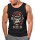 Herren Tank-Top Shirt Moin Schriftzug Gorilla Musik Aufdruck Brustprint Printshirt Sommer Muskelshirt Neverless®preview