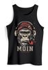 Herren Tank-Top Shirt Moin Schriftzug Gorilla Musik Aufdruck Brustprint Printshirt Sommer Muskelshirt Neverless®preview