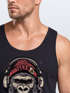 Herren Tank-Top Shirt Moin Schriftzug Gorilla Musik Aufdruck Brustprint Printshirt Sommer Muskelshirt Neverless®preview